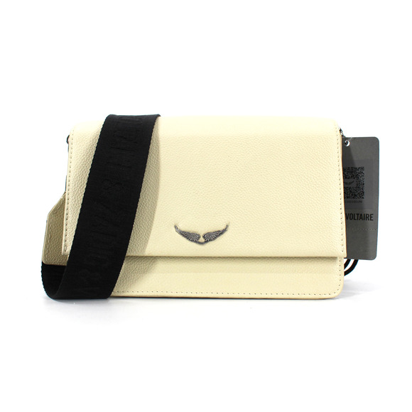Zadig & Voltaire Handbags - Zadig & Voltaire Lolita Wings Crossbody NEW Grained Leather Logo Black Strap Bag